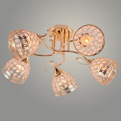 Люстра XA1595/5 FGD золото 5х60W E27 d580 h250, HN25